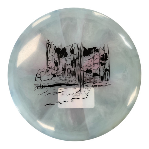 Vist Large View of Product Image Which is Used Discraft Z SWIRL IMPACT Disc Golf Mid Range Grey 174g
