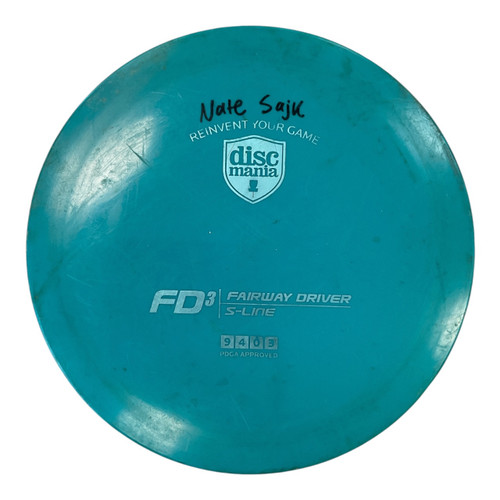 Vist Large View of Product Image Which is Used Discmania S-LINE FD3 Disc Golf Driver Teal 173g
