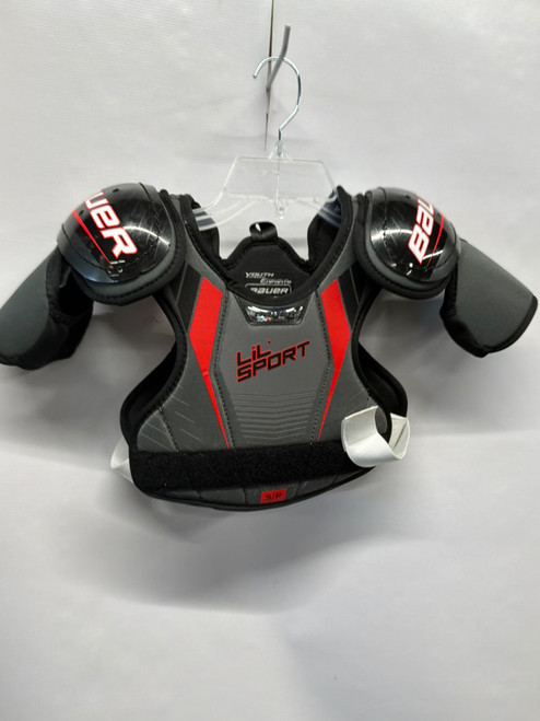 Vist Large View of Product Image Which is Used Bauer LIL SPORT Youth Shoulder Pads XS