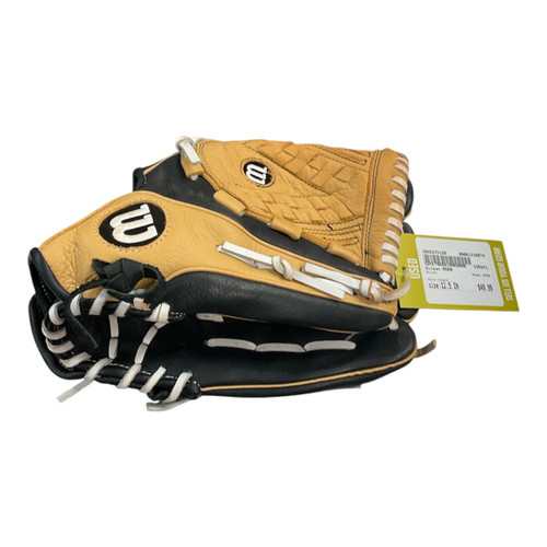 Vist Large View of Product Image Which is Used Wilson A500 BB/SB Glove RH Throw Black 12 1/2"