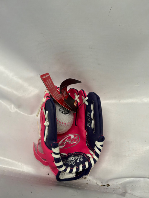 Vist Large View of Product Image Which is Used Rawlings RAWLING TBALL GLOVE BB/SB Glove T-ball Pink 10"