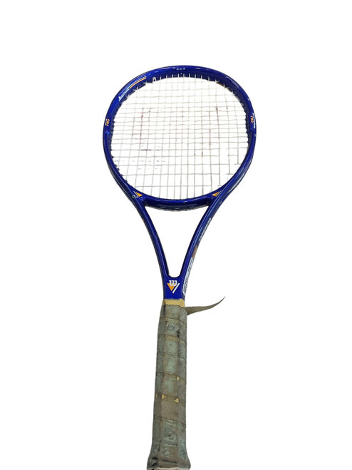 Vist Large View of Product Image Which is Used Wilson AGGRE Adult Tennis Racquet Royal Blue Unknown