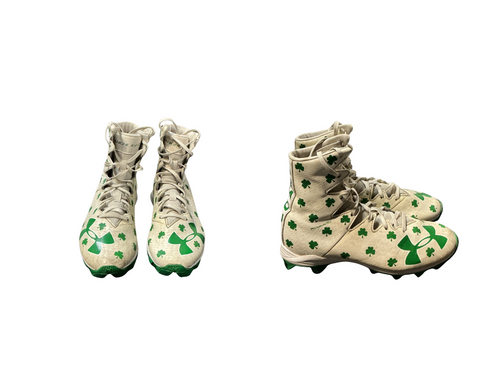 Vist Large View of Product Image Which is Used Under Armour Jr FB Cleats White Junior 05.5
