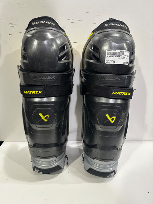 Vist Large View of Product Image Which is Used Bauer MATRIX SZ 13 Senior Shin Guards Black 13"