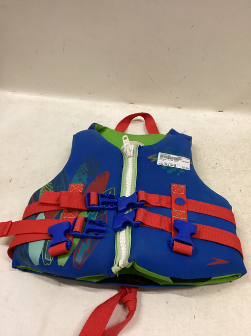 Vist Large View of Product Image Which is Used Speedo Child PFD Royal Blue And Red Child 30-50