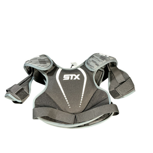 Vist Large View of Product Image Which is Used STX STALLION 75 Lacrosse Shoulder Pads Black MD
