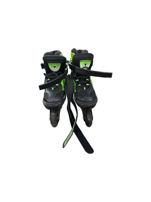 Vist Large View of Product Image Which is Used TRUWHEELZ Junior Rec Fitness Skates Lime Green Adjustable