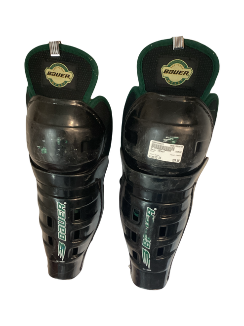 Vist Large View of Product Image Which is Used Bauer IMPACT Senior Shin Guards Black 15"