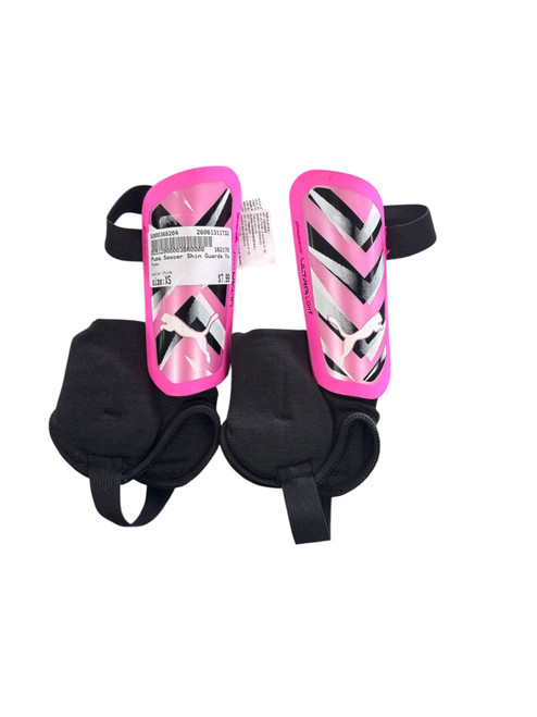 Vist Large View of Product Image Which is Used Puma Soccer Shin Guards Youth Pink XS