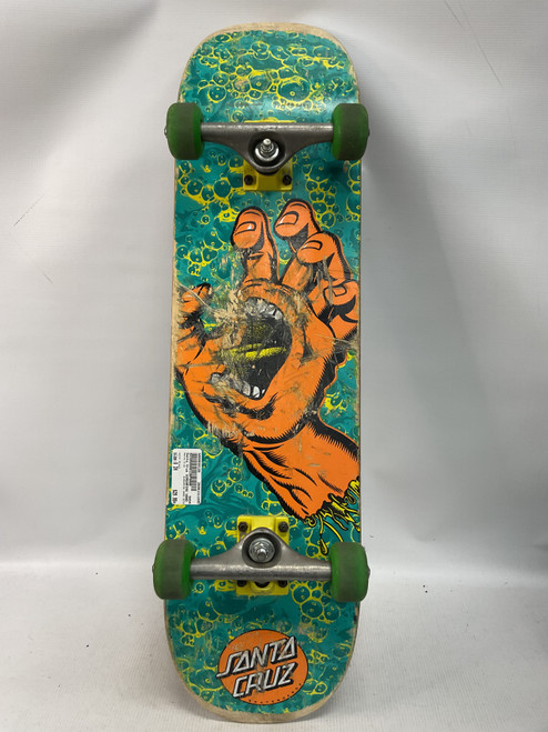 Vist Large View of Product Image Which is Used Santa Cruz SCREAMING HAND DECK Complete Skateboard Black 8"