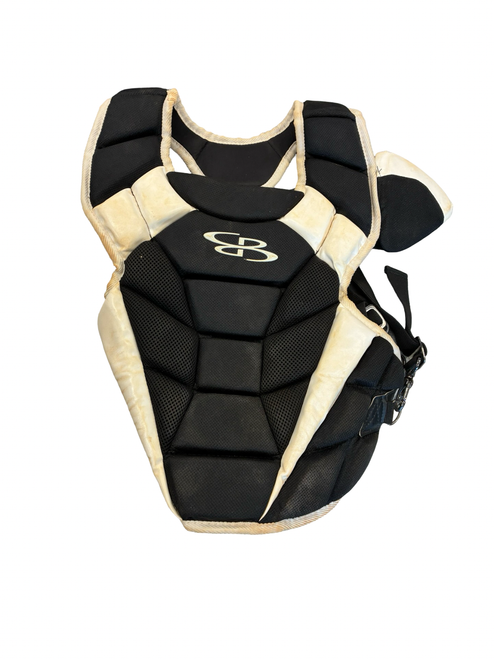 Vist Large View of Product Image Which is Used BoomBah CHEST PROTECTOR Catchers Chest Protector White Youth