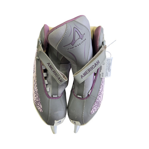 Vist Large View of Product Image Which is Used American Athletic FASHION ICE SKATE Womens Softboot Skate Grey Senior 9