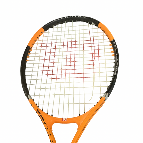 Vist Large View of Product Image Which is Used Wilson TITANIUM Adult Tennis Racquet Orange Unknown