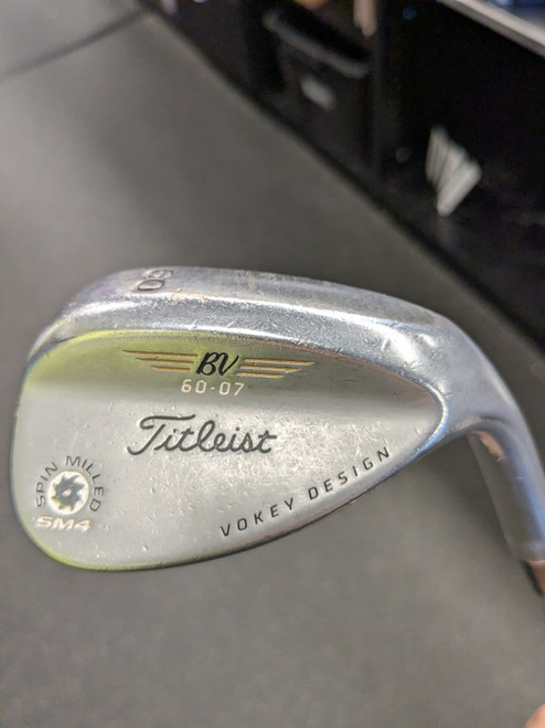 Vist Large View of Product Image Which is Used Titleist SPIN MILLED SM4 Golf Wedge Mens RH 60 Degree