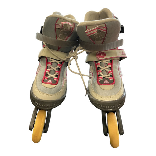 Vist Large View of Product Image Which is Used K2 ATHENA ROLLER SKATES Senior Rec Fitness Skates Grey Senior 9