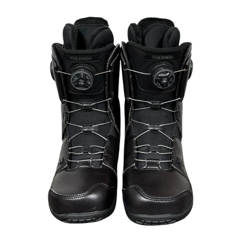 Vist Large View of Product Image Which is Used Ride HERA DOUBLE BOA Womens Snowboard Boots Black Size 7