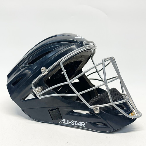 Vist Large View of Product Image Which is Used All-Star MVP2400-1 Catchers Helmet w/Mask Navy Blue MD