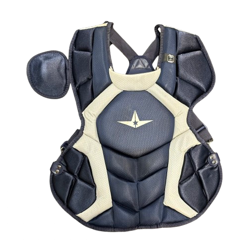 Vist Large View of Product Image Which is Used All-Star S7 Catchers Chest Protector Navy Blue Adult