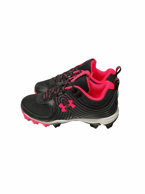Vist Large View of Product Image Which is Used Under Armour GLYDE BB/SB Cleats Pink Junior 02