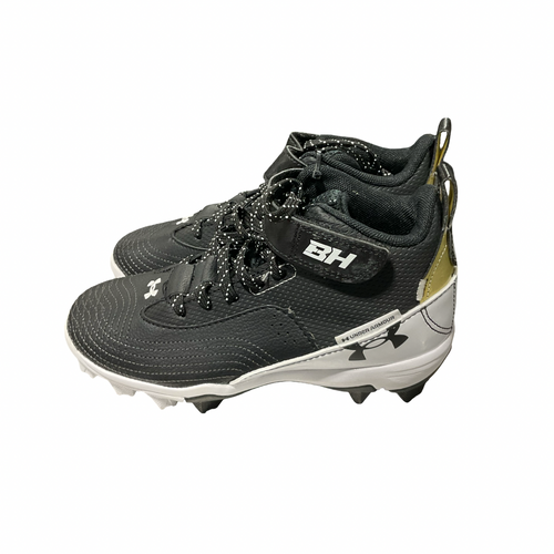 Vist Large View of Product Image Which is Used Under Armour BRYCE HARPER BB/SB Cleats Black Junior 01.5