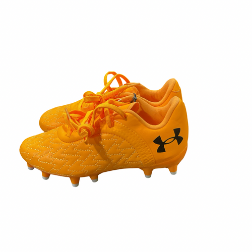Vist Large View of Product Image Which is Used Under Armour Soccer Cleats Orange Junior 01.5