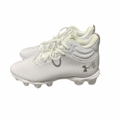 Vist Large View of Product Image Which is Used Under Armour SPOT LIGHT BB/SB Cleats White Junior 05.5