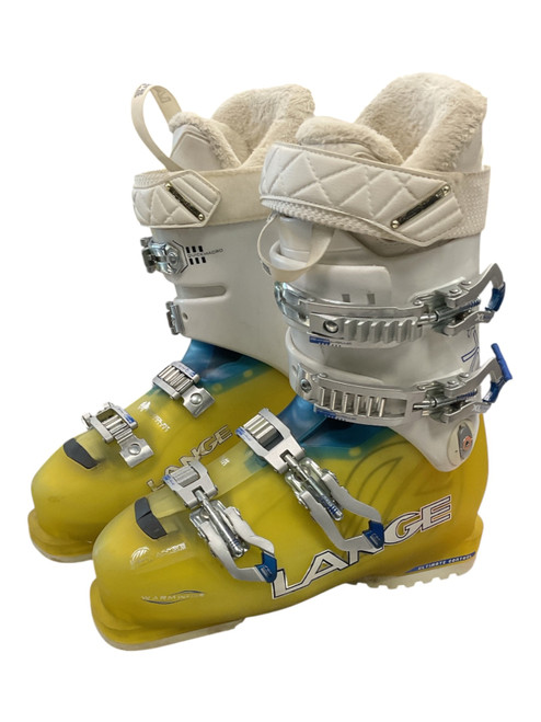 Vist Large View of Product Image Which is Used Lange SX70 Womens DH Ski Boot White 245 MP - M06.5 - W07.5