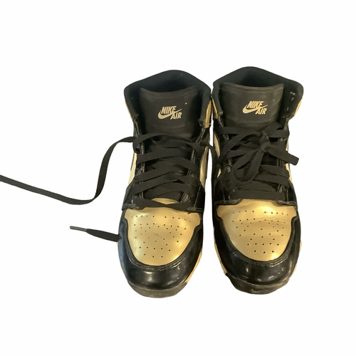 Vist Large View of Product Image Which is Used Jordan 1 HIGH GOLD BLK BB/SB Cleats Black Junior 04.5
