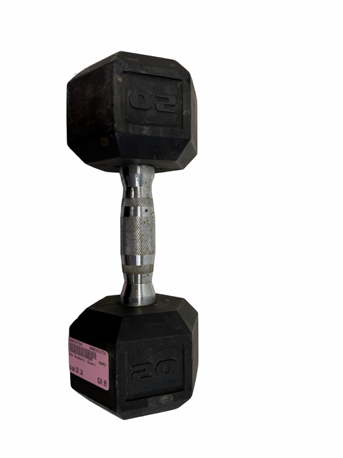 Vist Large View of Product Image Which is Used Rubber Hex Dumbbell (Each) 20 lb
