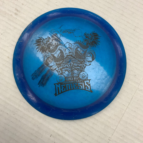 Vist Large View of Product Image Which is Used Legacy HONEY BEE PINNACLE NEMESIS Disc Golf Driver Royal Blue 175g