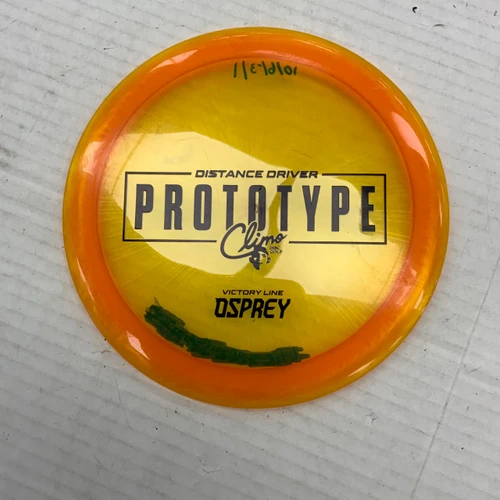 Vist Large View of Product Image Which is Used CLIMO VICTORY LINE OSPREY PROTOTYPE Disc Golf Driver Orange 166g