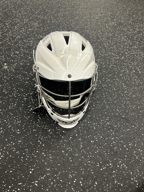 Vist Large View of Product Image Which is Used Cascade CS-R Lacrosse Helmet White One Size