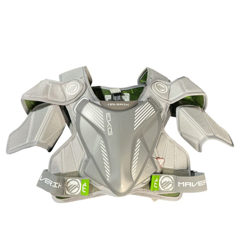 Vist Large View of Product Image Which is Used Maverik JR MD MAVERIK EKG SHOULDERS Lacrosse Shoulder Pads Grey MD
