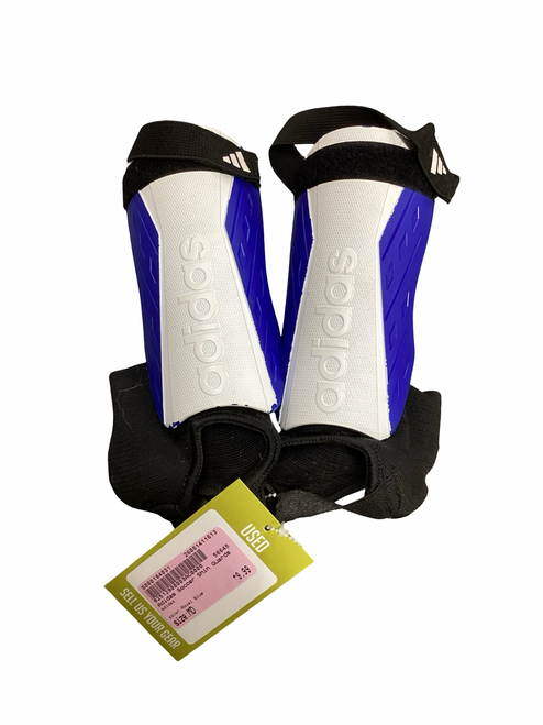Vist Large View of Product Image Which is Used Adidas Soccer Shin Guards Junior Royal Blue MD