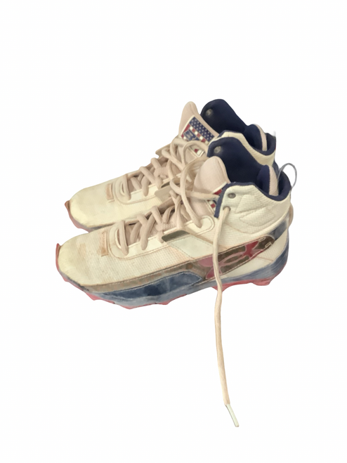 Vist Large View of Product Image Which is Used Under Armour BH BB/SB Cleats White Junior 04.5