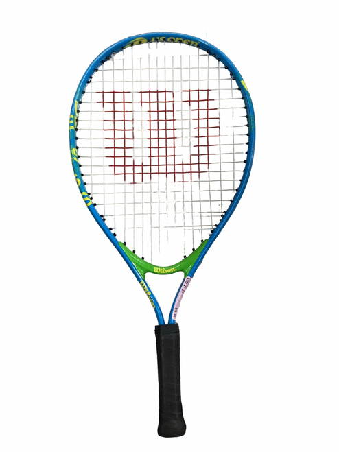 Vist Large View of Product Image Which is Used Wilson US OPEN 21 Junior Tennis Racquet Navy Blue 21"