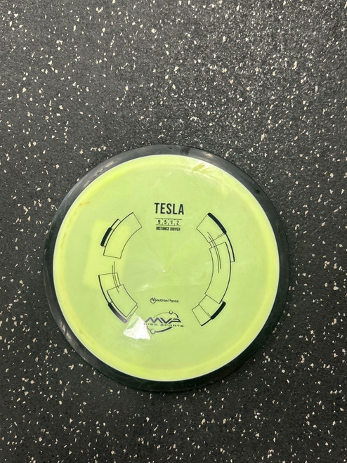 Vist Large View of Product Image Which is Used MVP NEUTRON TESLA Disc Golf Driver Yellow