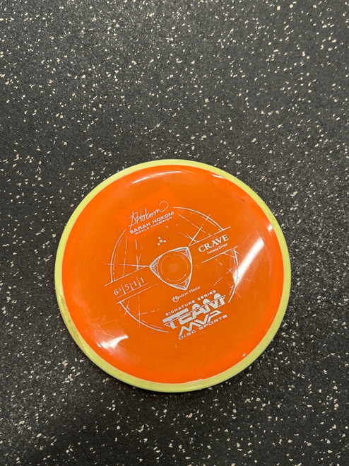 Vist Large View of Product Image Which is Used MVP NEUTRON CRAVE SH Disc Golf Driver Orange