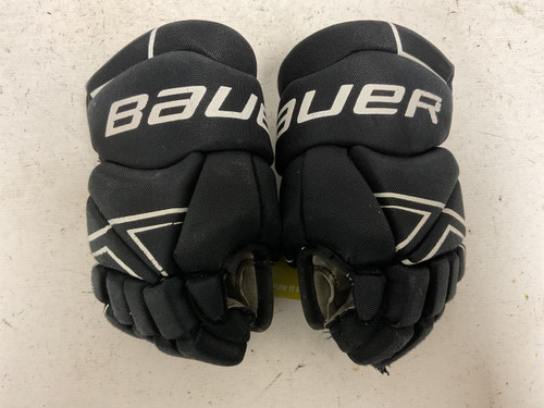 Vist Large View of Product Image Which is Used Bauer MS-1 Youth Gloves Black And Carolina Blue 9"