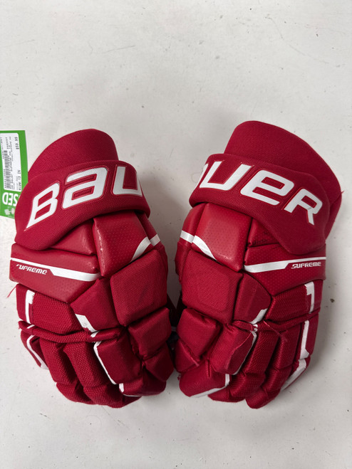 Vist Large View of Product Image Which is Used Bauer SUPREME M3 Junior Gloves Red 13"