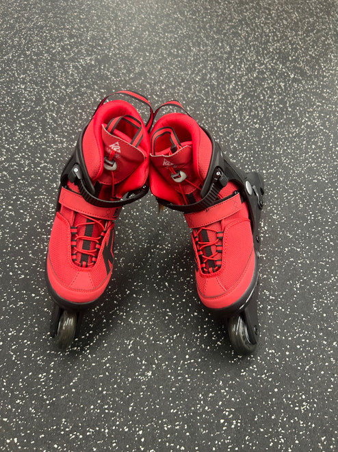 Vist Large View of Product Image Which is Used K2 RAIDER PRO 4-8 Junior Rec Fitness Skates Red Adjustable