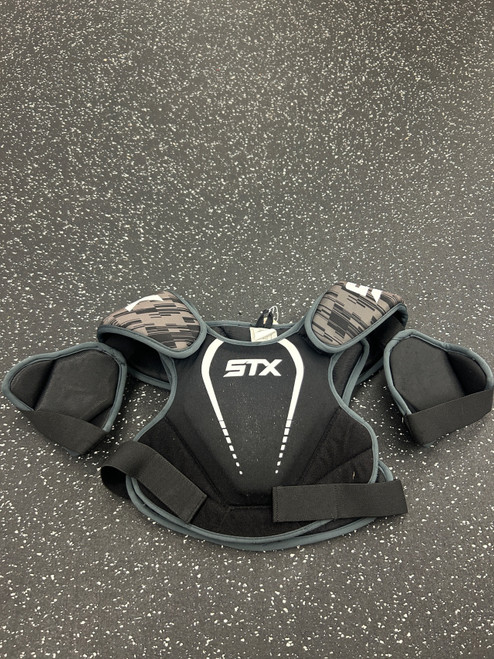 Vist Large View of Product Image Which is Used STX STALLION 75 Lacrosse Shoulder Pads Black MD