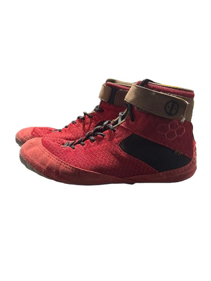 Vist Large View of Product Image Which is Used Rudis Wrestling Shoes Red Senior 10.5