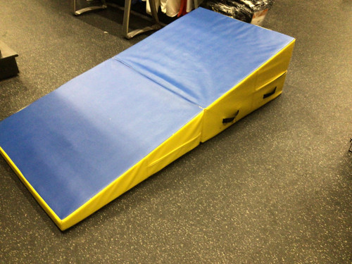 Vist Large View of Product Image Which is Used 30X60 GYMNASTICS WEDGE MAT Gymnastics Mat Yellow
