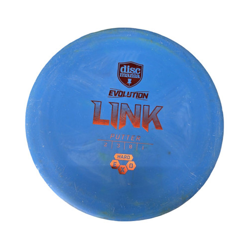 Vist Large View of Product Image Which is Used Discmania EVO LINK EXO HARD Disc Golf Putter Royal Blue