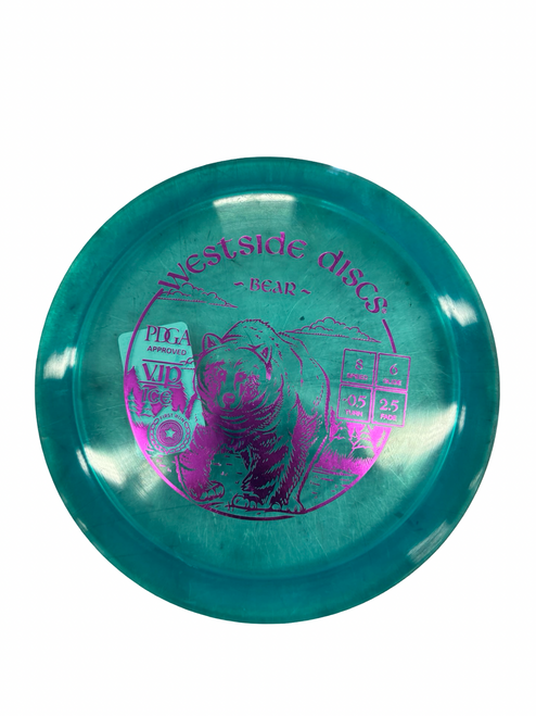 Vist Large View of Product Image Which is Used Westside BEAR Disc Golf Driver Royal Blue