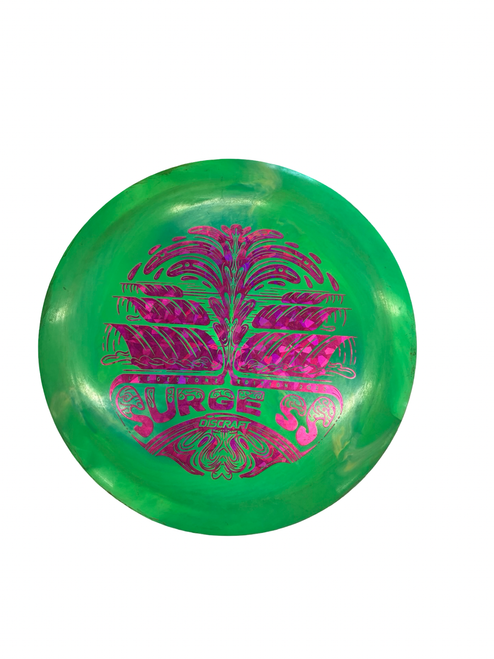 Vist Large View of Product Image Which is Used Discraft SURGE Disc Golf Driver Green
