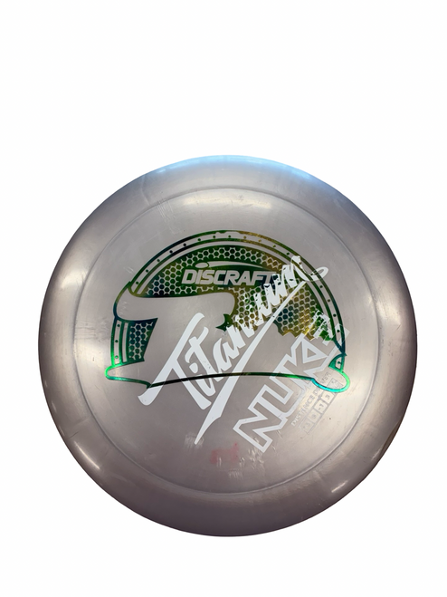 Vist Large View of Product Image Which is Used Discraft NUKE Disc Golf Driver Grey