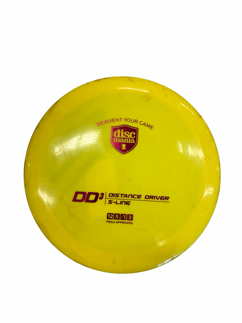 Vist Large View of Product Image Which is Used Discmania DD3 Disc Golf Driver Yellow