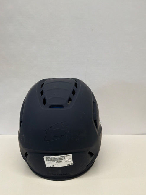 Vist Large View of Product Image Which is Used Champro CHAMP PRO HELMET Batting Helmet No Mask Navy Blue LG